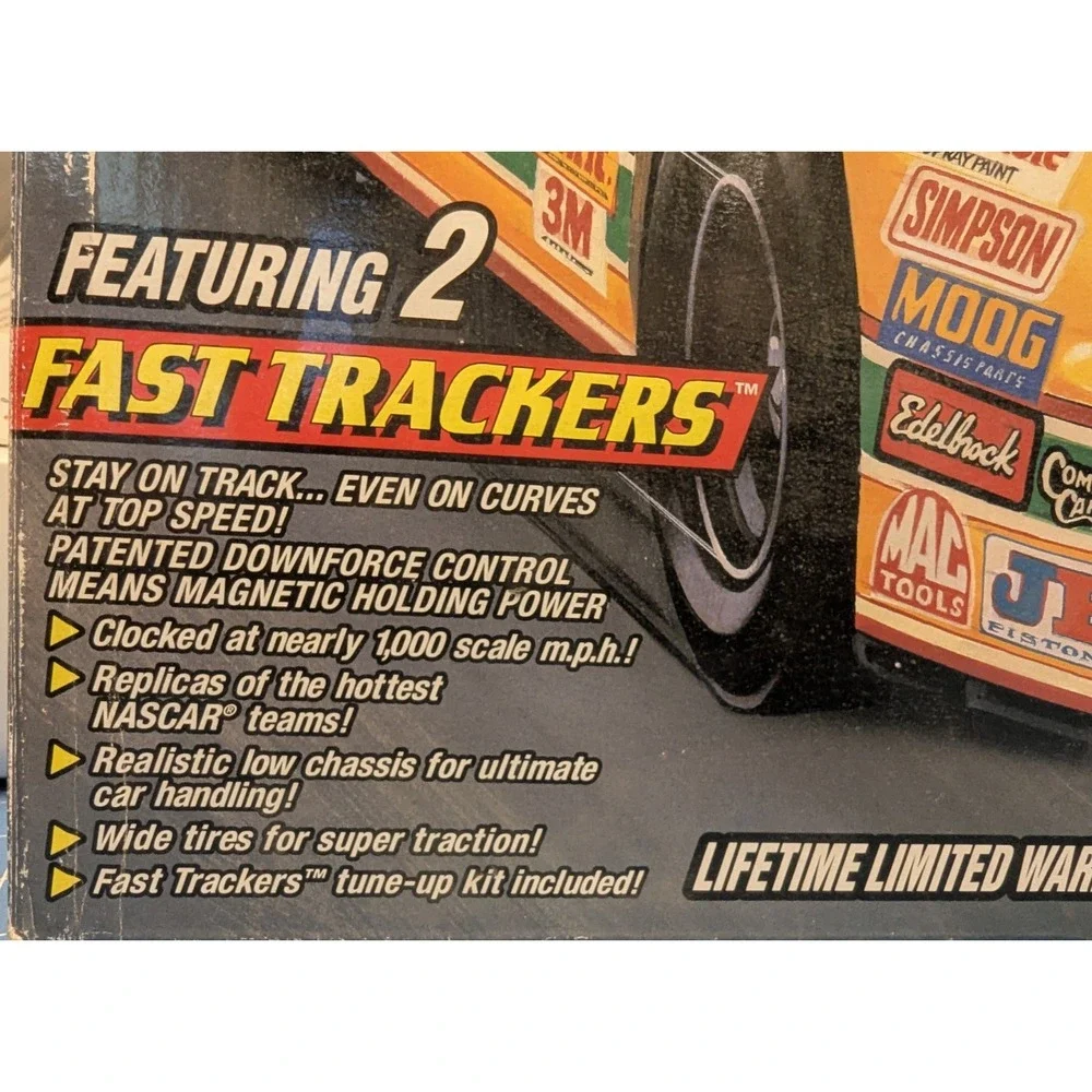 NASCAR Speedway HO Slot Car Set 15 1/2' Race Track Factory Sealed